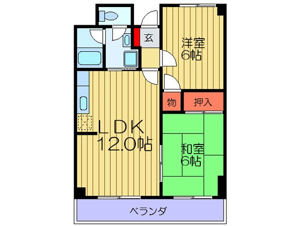 メゾンミナミノの物件間取画像